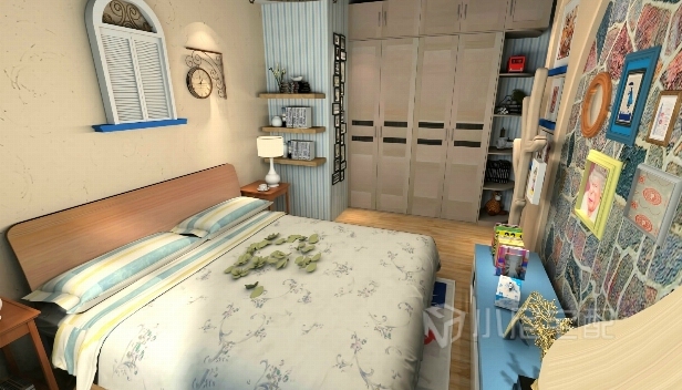 90.78㎡/三室一廳兩衛/混搭