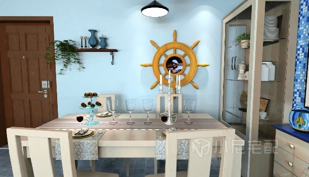 90.78㎡/三室一廳兩衛/混搭