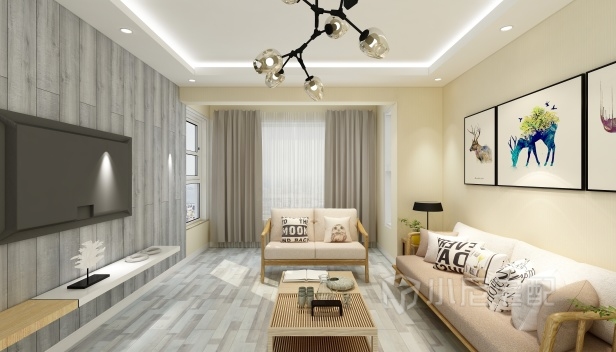 90㎡/三室兩廳兩衛/歐式