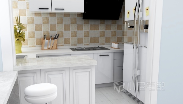 110㎡/三室兩廳一衛/混搭