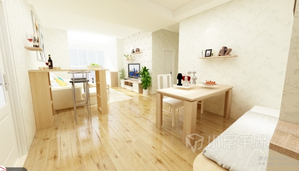 80㎡/兩室一廳一衛/現代