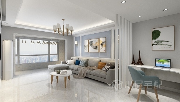 120㎡/三室兩廳一衛/混搭