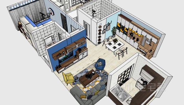 140㎡/兩室兩廳兩衛/歐式