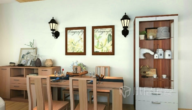 64㎡/兩室兩廳一衛/混搭